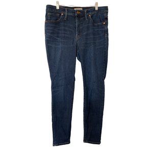 Madewell Womens Size 31 9" High-Rise Skinny Denim Jeans Stretch Soft Comfortable